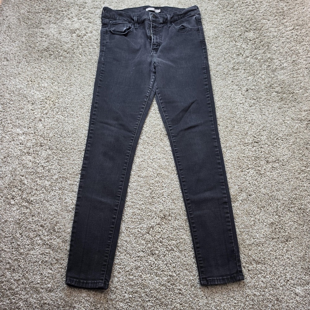 Levi's 720 Jeans Womens 31x30 Black High Rise Super Skinny Stretch Denim Ladies